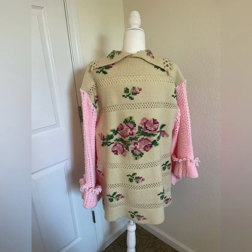 Upcycled Vintage Blanket Cardigan - Picture 4 of 5